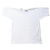 Fitted lose to comfort Swan Brand basic white cotton tee laid flat out