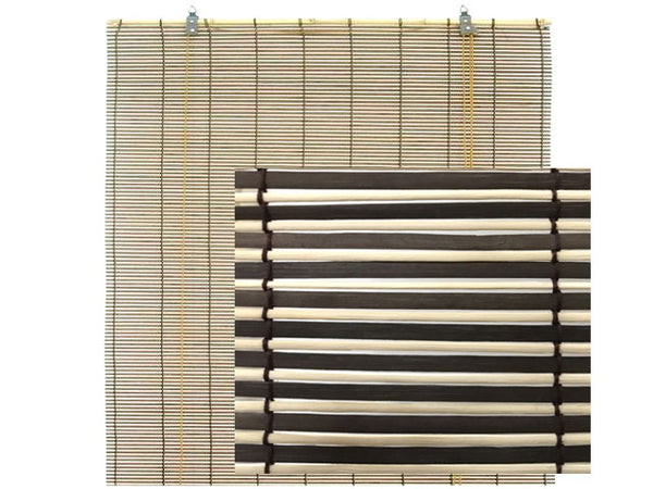 Two tone matchstick bamboo blinds