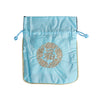 Embroidered Drawstring Pouch - Turqoise