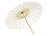 Off-White/Biege Paper Parasol side view with handle