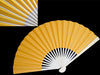 Vibrant yellow paper folding fan