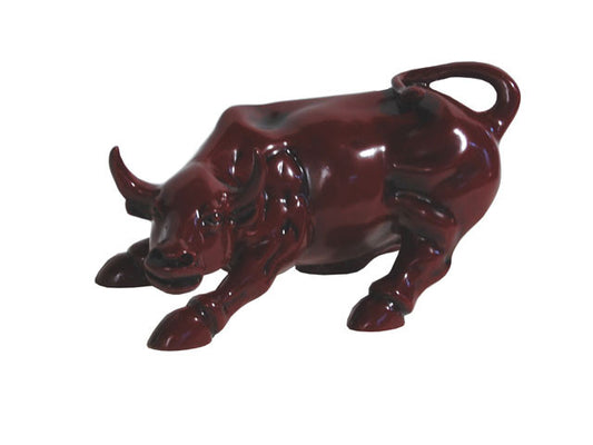 Mahogany Red Color Bull statue