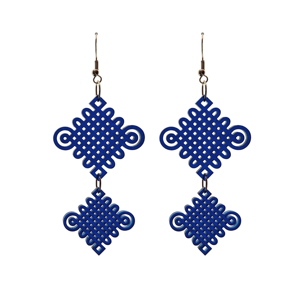 Double Luck Knot Laser Cut Earrings