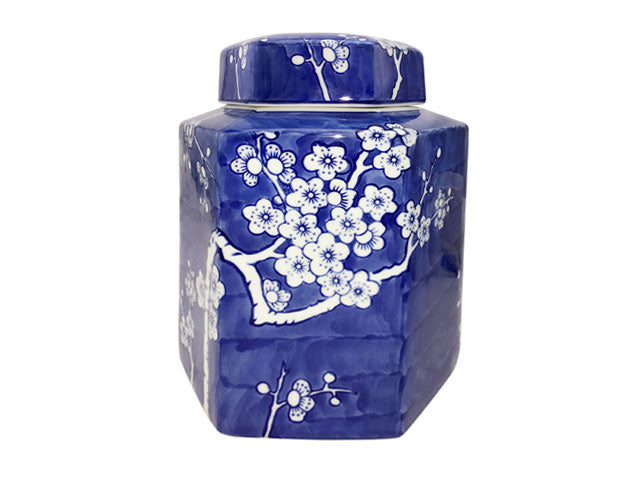 Hand-Painted Plum Blossom Design Porcelain Jar