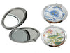 3 Porcelain compact mirror. One is opened 