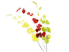 Frosty Acrylic Flower Stem in yellow, red, and green