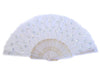 Fresh white fan with white sequins