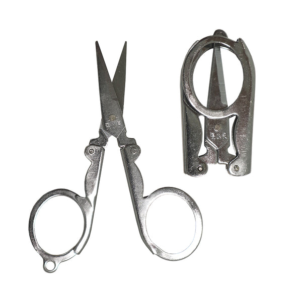 Vintage Metal Folding Scissors & Magic Basting Guide 