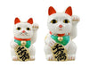 Premium White Lucky Cat (Maneki-Neko Welcoming Cat) in two different sizes