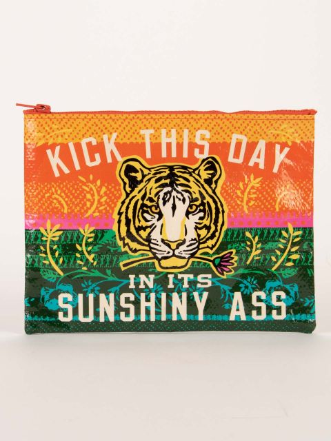 Nylon Zipper Pouch: Kick This Day In Its Sunshiny Ass