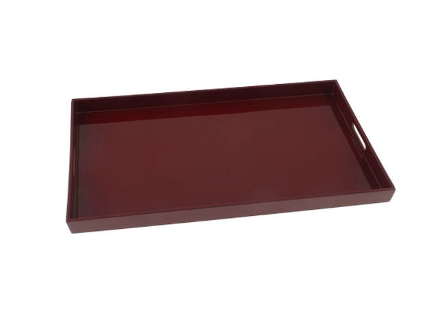 Plastic Lacquer Serving Tray with Handle - 19 in. x 12.5 in.