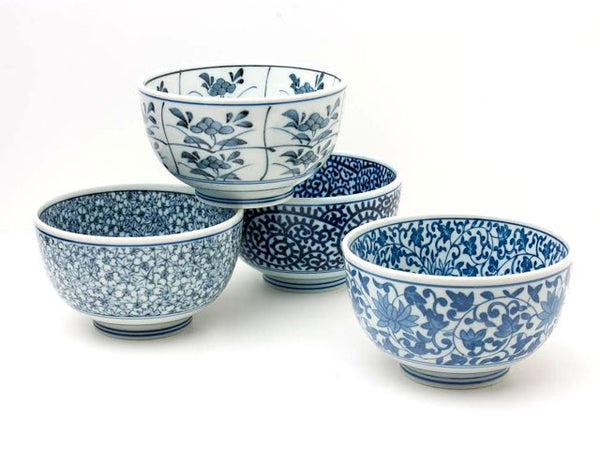 Sometsuke bowl set- Four bowls