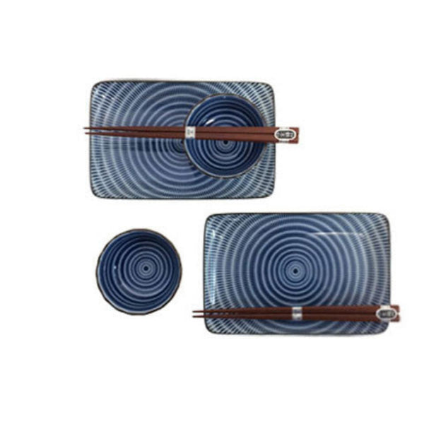 Sushi Set with 2 plates and 2 Bowls