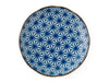 Monyou Blue on White Dinner Plate 10 in. - Asanoha