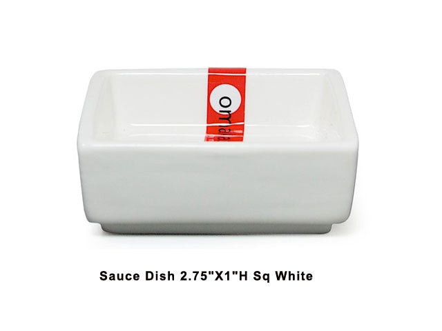 Omakase White Ceramic Sauce Dish - Square