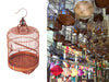 Lovely bird cages hung in store