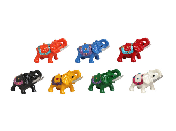 7 mini colorful figurine- elephants