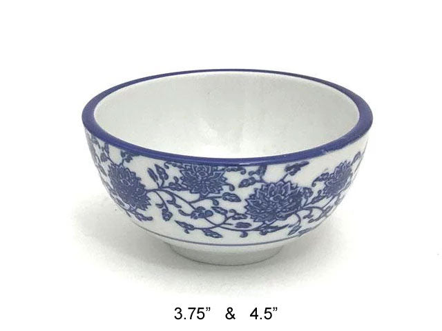 Blue Lotus & Vine Pattern - Bowl