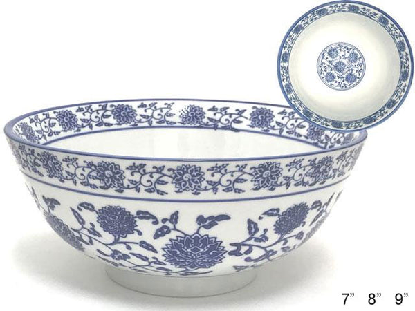 Blue Lotus & Vine Pattern - Bowl – Pearl River Mart