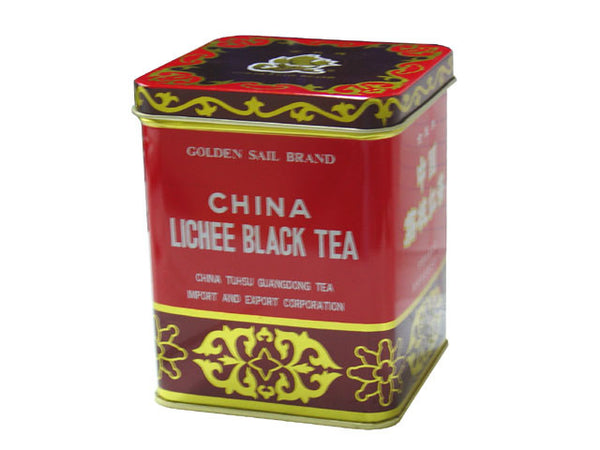 china lichee black tea tin container
