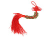 coin ornament with red tassel. This rnament contains six coins