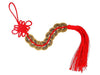 coin ornament with red tassel containing nine coins