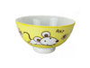 A cheery yellow bowl decorated with a friendly zodiac rat