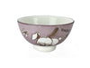 A light purple bowl decorated with a cute zodiac rabbit