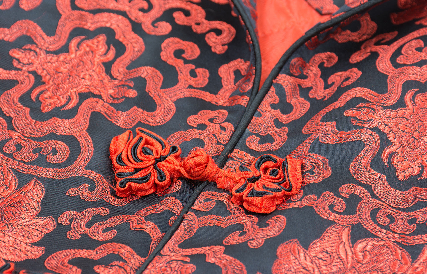 Close up of traditional Chinese top