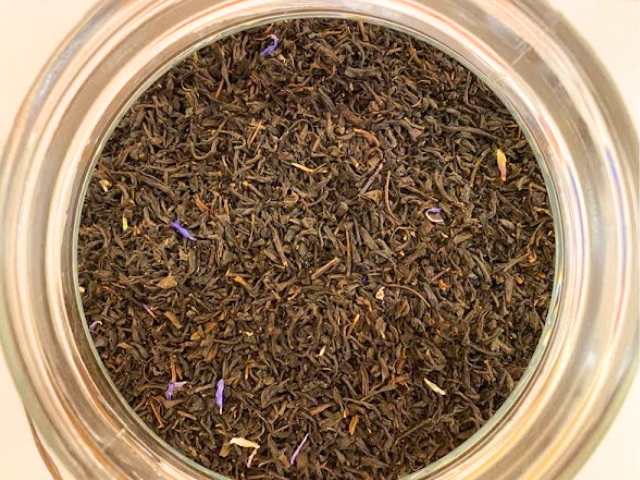 Fancy Earl Grey Tea leaves in a jar