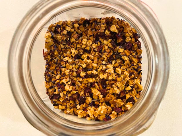 Passion and Star Fruit Blend Tea in jar