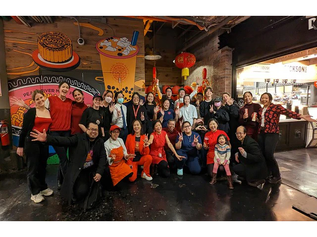 Pearl River Mart employees at Lunar New Year 2023 celebration in Chelsea Market