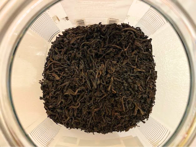 Da Hong Pao Oolong Tea leaves in jar