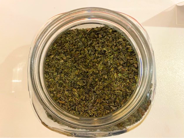 Organic Moroccan Mint Green Tea in a jar