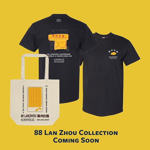 88 Lan Zhou T-shirt front and back and tote bag