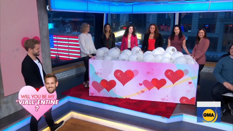 Contestants in Valentine's Day contest on Good Morning America