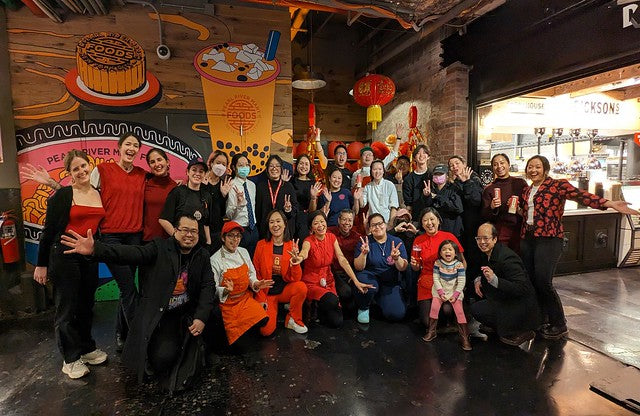 Pearl River Mart employees at Lunar New Year 2023 celebration in Chelsea Market