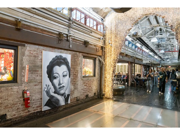 Large painting of Anna May Wong in Chelsea Market