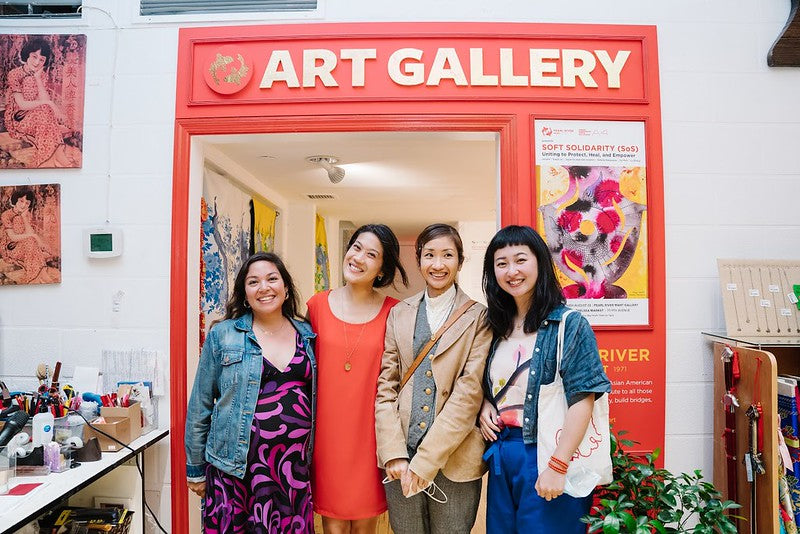 Artists from group show Soft Solidarity at Pearl River Mart gallery