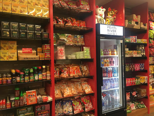 Snack and drink display at Pearl River Mart in Chelsea Market