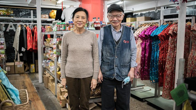 Mr. and Mrs. Chen at the Pearl River Mart Tribeca store