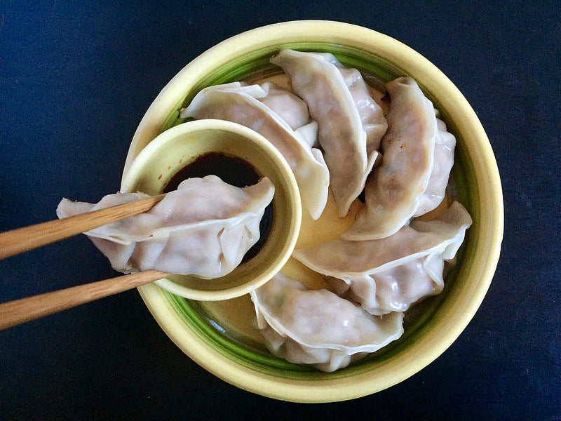 Bowl of delicious dumplings