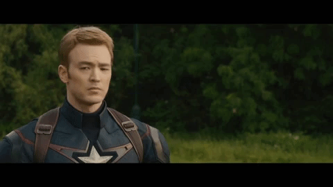 John Cho as Captain America saying, "I'm home"