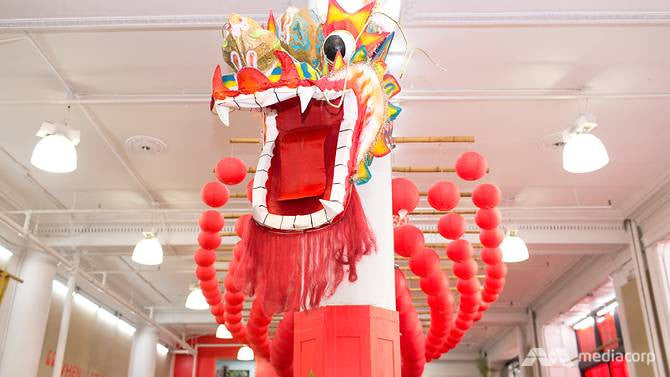 Red dragon hanging in Pearl River Mart in Tribeca