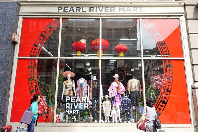Front window of Pearl River Mart in Tribeca