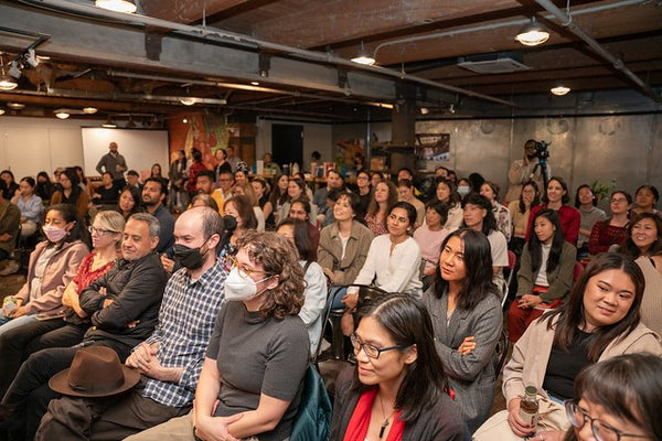 Audience members in a Pearl River Mart event in Chelsea Market's Maker's Studio