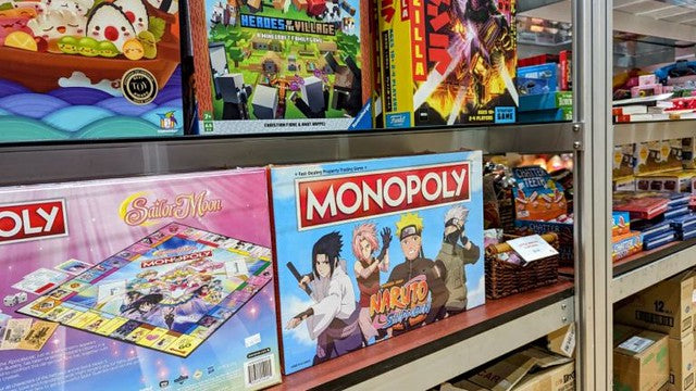 Naruto Monopoly board game on store shelf