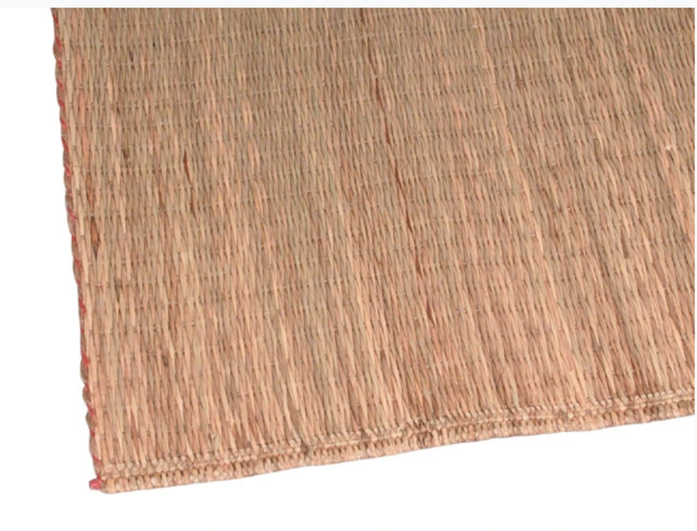Close-up of straw mat