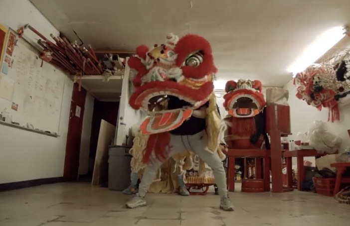 Lion dancer from film, Year of the Ox: The Struggle, Spirit, and Strength of Chinatown
