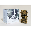 Box of OMA seaweed soup beside squares of the dehydrated soup